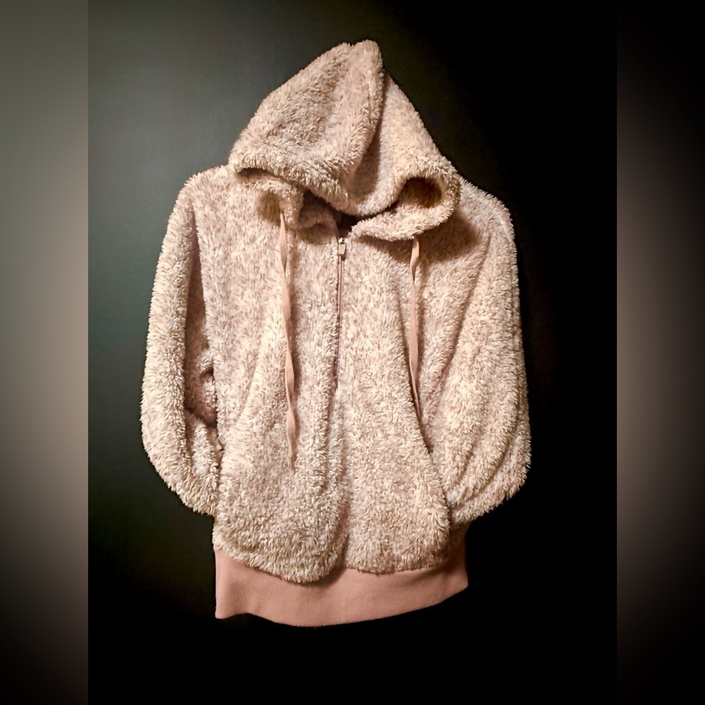 Cozy Light Pink Fleece Hoodie